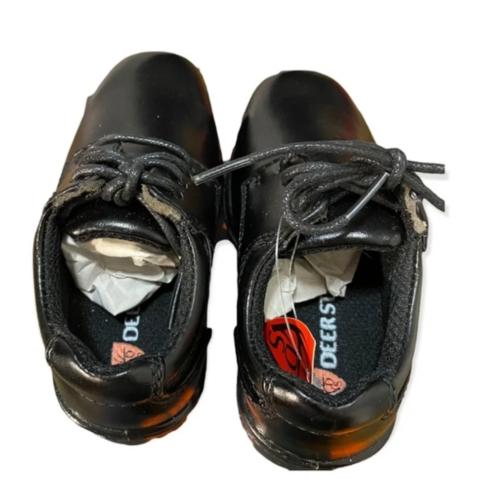 DeerStags Shoes Boys‎ Size 6T Blazing Black Lace Up Dress Shoe New With Tags